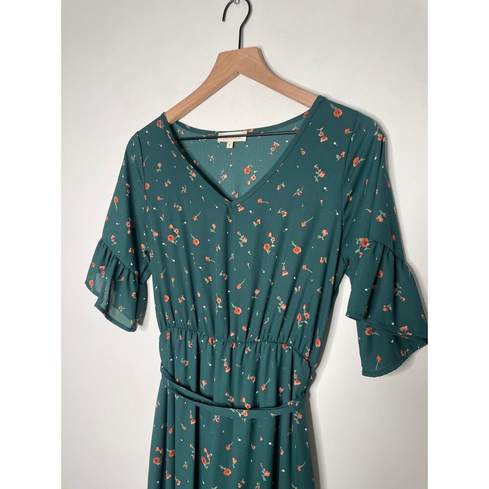 Roolee Teal Floral Maxi Dress - Picture 2 of 9